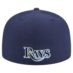 Tampa Bay Rays Overlap 59FIFTY Fitted Hat Navy | New Era