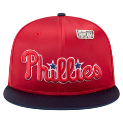 Philadelphia Phillies Satin 59FIFTY Fitted Hat Red/Navy | New Era