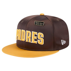 San Diego Padres Satin 59FIFTY Fitted Hat Brown/Gold | New Era