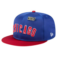 Chicago Cubs Satin 59FIFTY Fitted Hat Royal/Red | New Era