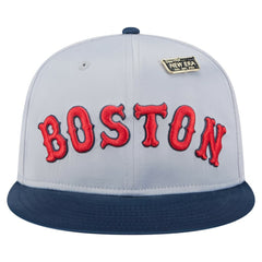 Boston Red Sox Satin 59FIFTY Fitted Hat Gray/Navy | New Era