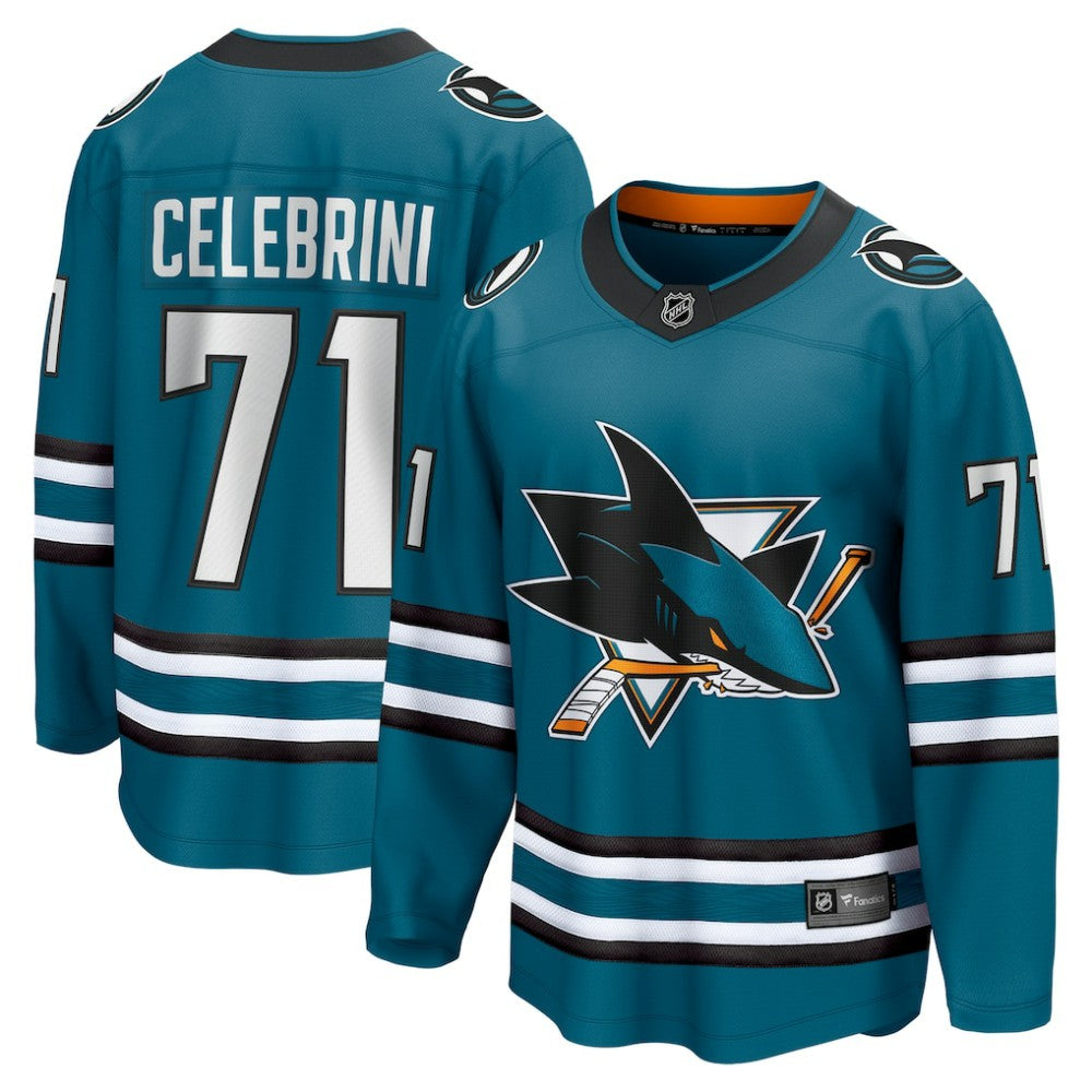 Macklin Celebrini San Jose Sharks Fanatics Home Breakaway Jersey �Teal