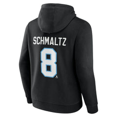 Nick Schmaltz NHL Utah Fanatics Authentic Stack Name & Number Tri-Blend Pullover Hoodie Black
