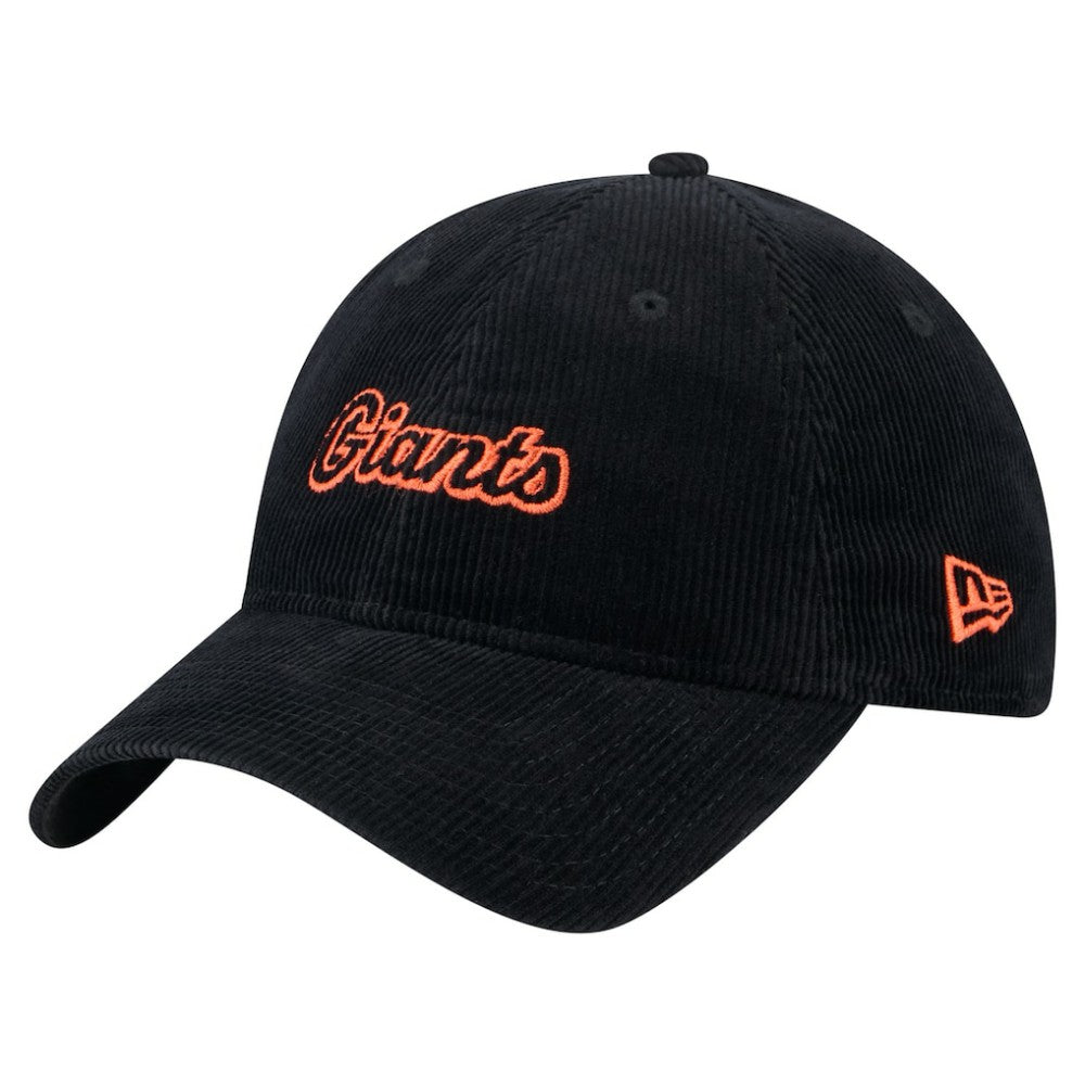 San Francisco Giants Women's Corduroy 9TWENTY Adjustable Hat Black | New Era