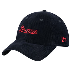 Atlanta Braves Women's Corduroy 9TWENTY Adjustable Hat Navy | New Era