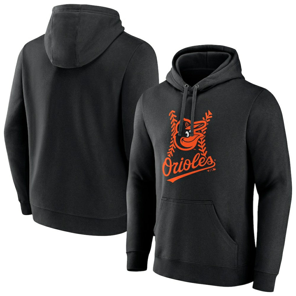 Baltimore Orioles Fastball Pullover Hoodie Black