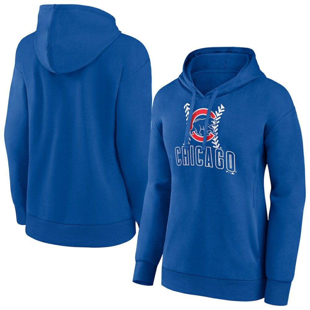 Chicago Cubs Women's Fastball Pullover Hoodie Royal