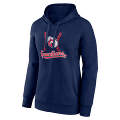 Cleveland Guardians Women's Fastball Pullover Hoodie Navy