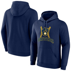 Milwaukee Brewers Fastball Pullover Hoodie Navy
