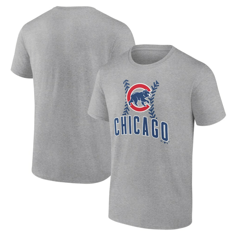 Chicago Cubs Fastball T-Shirt Heather Gray