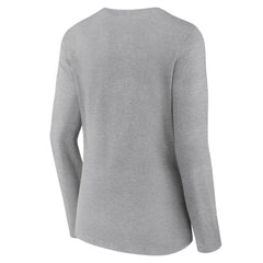 Philadelphia Phillies Women's Fastball Long Sleeve V-Neck T-Shirt Gray