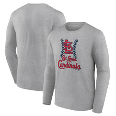 St. Louis Cardinals Fastball Long Sleeve T-Shirt Gray
