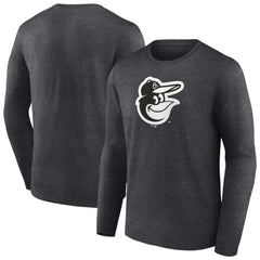 Baltimore Orioles Monochrome Long Sleeve T-Shirt Charcoal