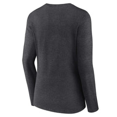 Cleveland Guardians Women's Monochrome Long Sleeve V-Neck T-Shirt Charcoal