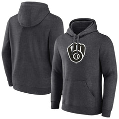 Milwaukee Brewers Monochrome Pullover Hoodie Charcoal