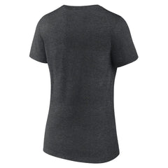 Milwaukee Brewers Women's Monochrome V-Neck T-Shirt Charcoal