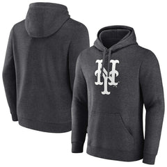 New York Mets Monochrome Pullover Hoodie Charcoal
