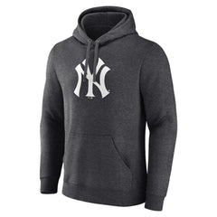 New York Yankees Monochrome Pullover Hoodie Charcoal