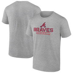Atlanta Braves Evanston Stencil T-Shirt Heather Gray