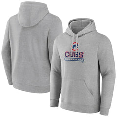 Chicago Cubs Evanston Stencil Pullover Hoodie Gray