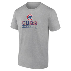 Chicago Cubs Evanston Stencil T-Shirt Heather Gray