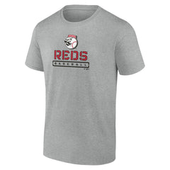 Cincinnati Reds Evanston Stencil T-Shirt Heather Gray