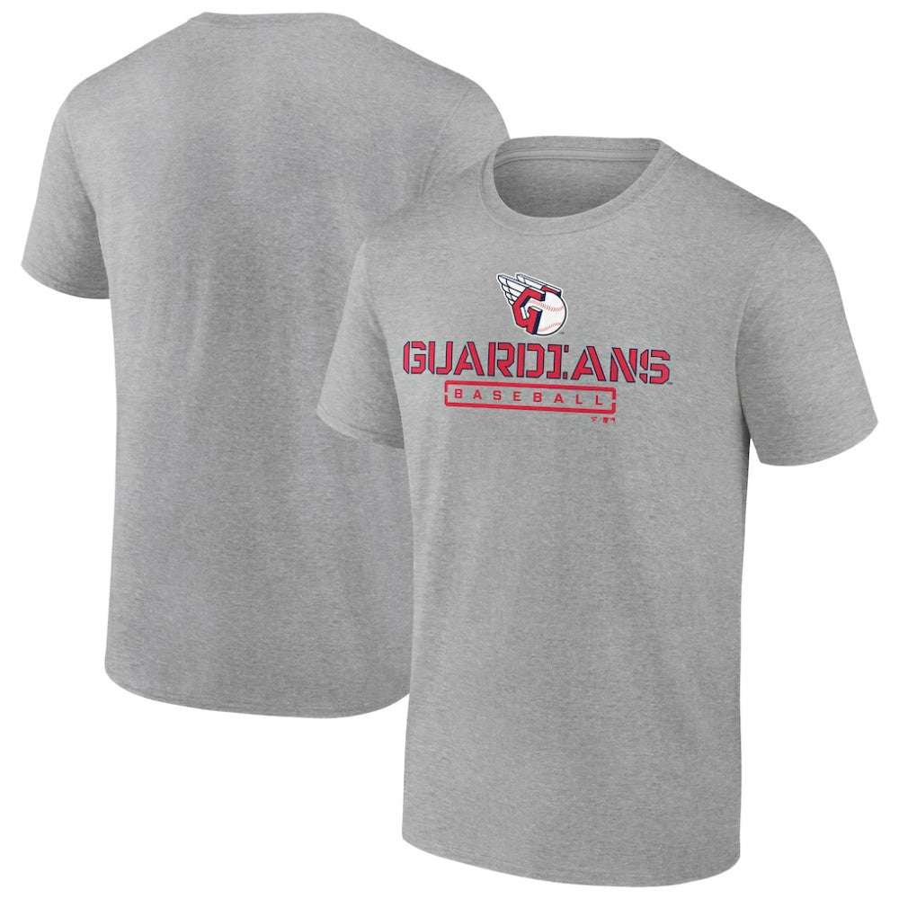 Cleveland Guardians Evanston Stencil T-Shirt Heather Gray