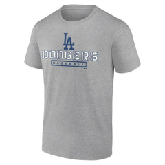 Los Angeles Dodgers Evanston Stencil T-Shirt Heather Gray