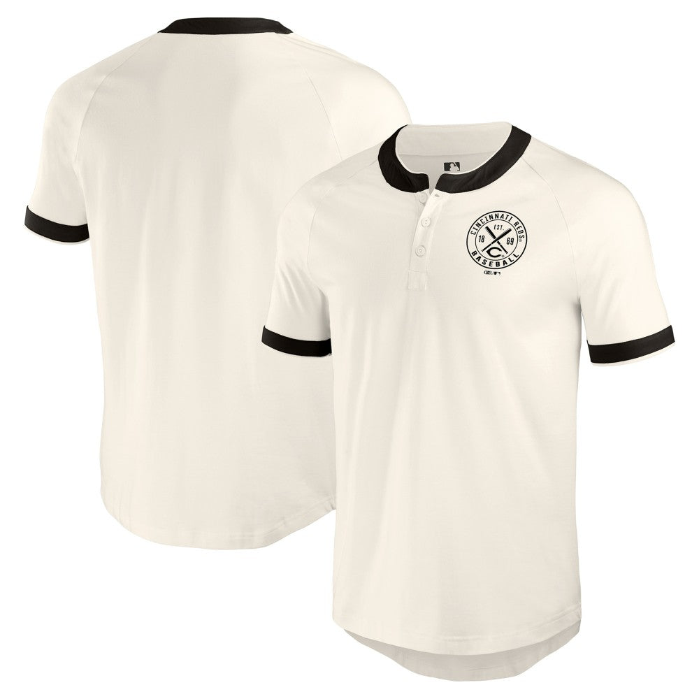 Cincinnati Reds Darius Rucker Collection Henley Raglan T-Shirt White
