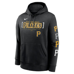 Pittsburgh Pirates Club Stack Pullover Hoodie Black | Nike