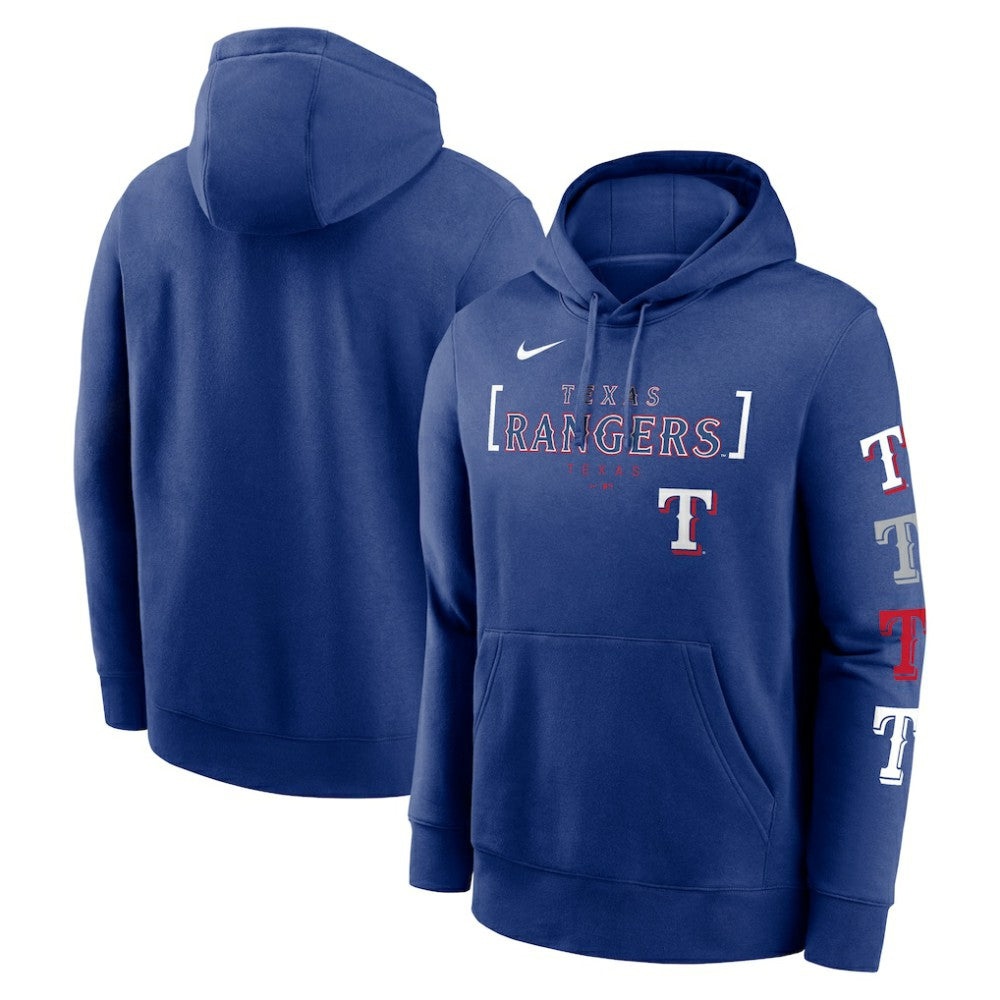 Texas Rangers Club Stack Pullover Hoodie Royal | Nike