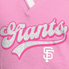 San Francisco Giants Girls Youth Mommy & Me Raglan V-Neck T-Shirt Pink | New Era