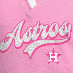 Houston Astros Girls Youth Mommy & Me Raglan V-Neck T-Shirt Pink | New Era