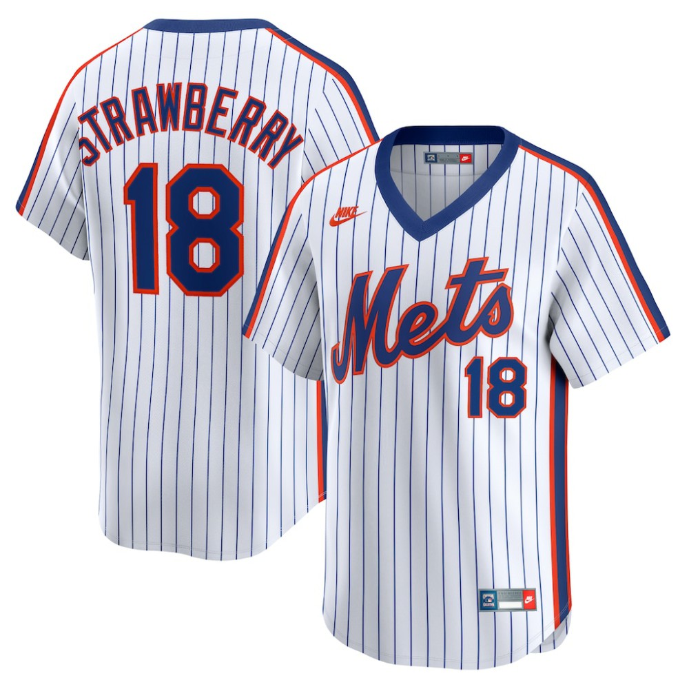 Darryl Strawberry New York Mets Throwback Cooperstown Collection Limited Jersey White | Nike