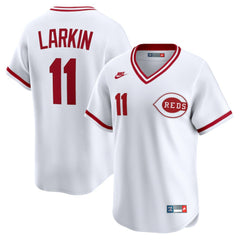 Barry Larkin Cincinnati Reds Throwback Cooperstown Collection Limited Jersey White | Nike