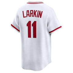 Barry Larkin Cincinnati Reds Throwback Cooperstown Collection Limited Jersey - White