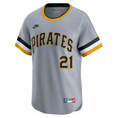 Roberto Clemente Pittsburgh Pirates Throwback Cooperstown Collection Limited Jersey - Gray