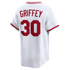 Ken Griffey Cincinnati Reds Throwback Cooperstown Collection Limited Jersey - White
