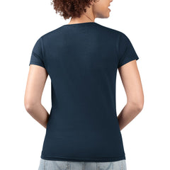 Milwaukee Brewers G-III 4Her by Carl Banks Women's Super-Slim Fit Lightweight Flowers Graphic V-Neck T-Shirt Navy
