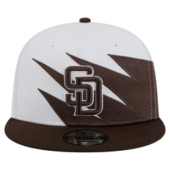 San Diego Padres Jagged 9FIFTY Snapback Hat Brown/White | New Era