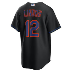 Francisco Lindor New York Mets Alternate Replica Jersey Black | Nike