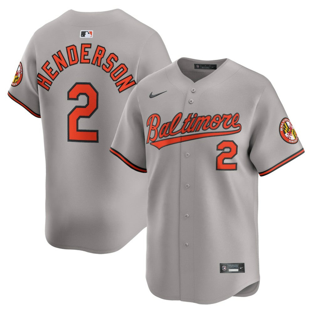 Gunnar Henderson Baltimore Orioles Road Limited Player Jersey - Gray