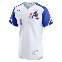 Ozzie Albies Atlanta Braves City Connect Elite Jersey White | Nike