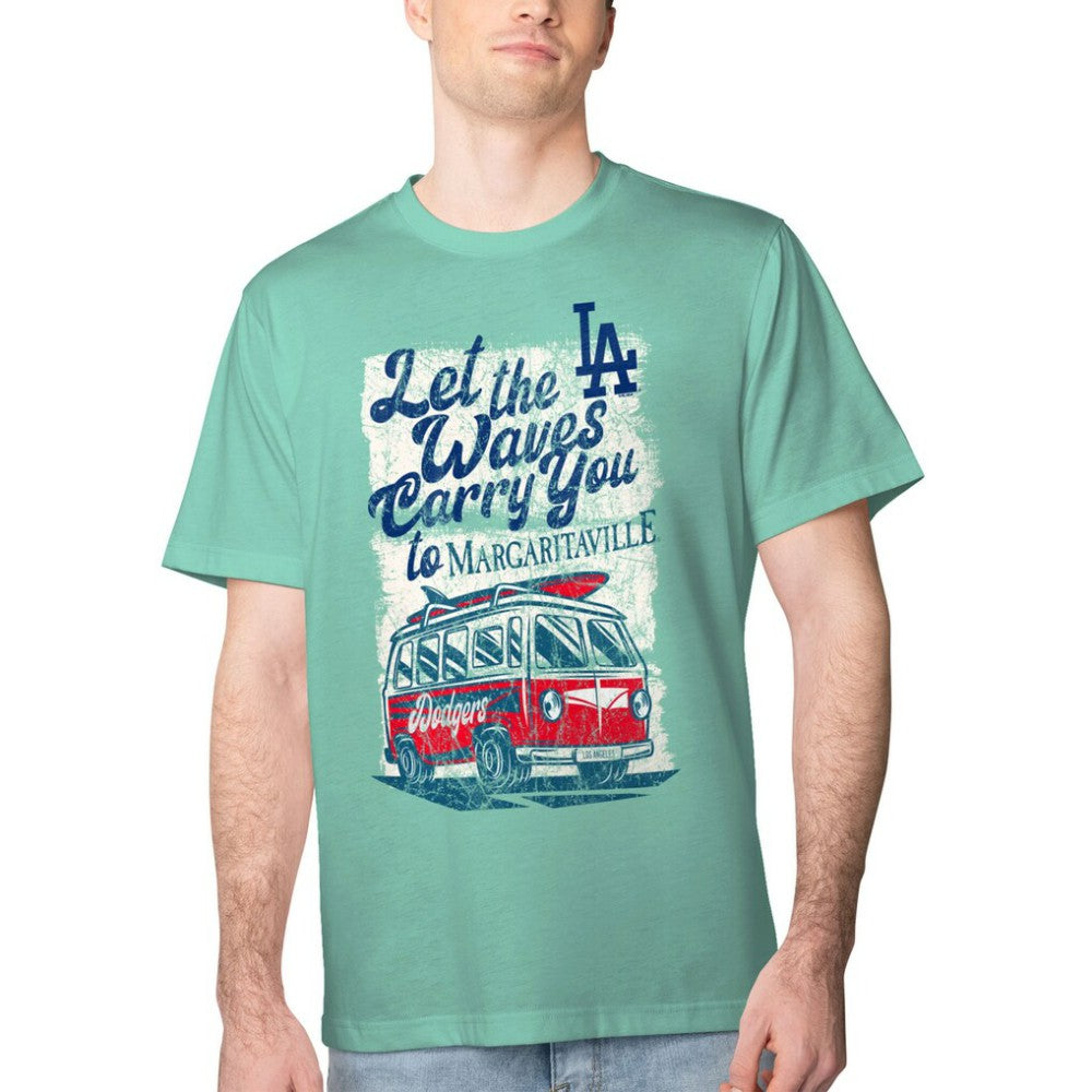 Los Angeles Dodgers Margaritaville Bus Waves Graphic T-Shirt Mint