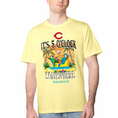 Cincinnati Reds Margaritaville Five O'Clock Graphic T-Shirt Yellow