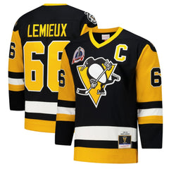 Mario Lemieux Pittsburgh Penguins 1991-92 Power Play Jersey Black
