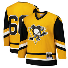 Mario Lemieux Pittsburgh Penguins 1984-85 Power Play Jersey Gold