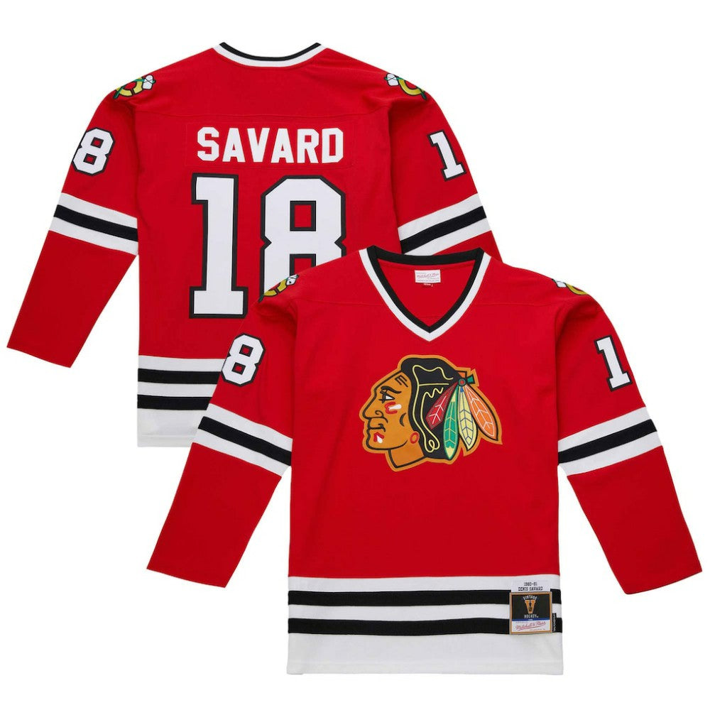 Denis Savard Chicago Blackhawks 1980-81 Power Play Jersey Scarlet