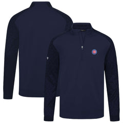 Chicago Cubs Levelwear Aztec Insignia 2.0 Quarter-Zip Pullover Top Navy