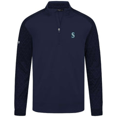 Seattle Mariners Levelwear Aztec Insignia 2.0 Quarter-Zip Pullover Top Navy